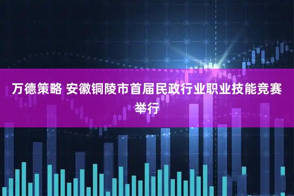 万德策略 安徽铜陵市首届民政行业职业技能竞赛举行