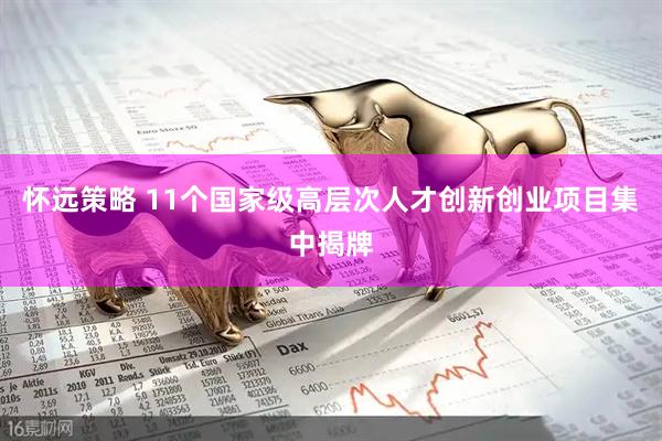 怀远策略 11个国家级高层次人才创新创业项目集中揭牌