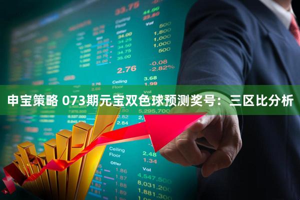 申宝策略 073期元宝双色球预测奖号：三区比分析